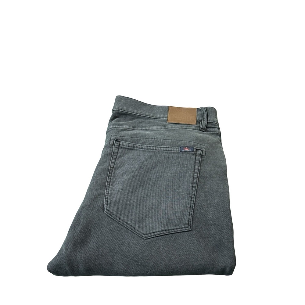 Faherty Gray Organic Cotton Stretch 5 Pocket Mens Pant Size 38X32